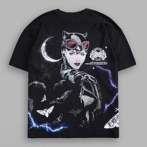 NEW Darc Sport BATMAN CATWOMAN "SIDE BY SIDE" “PREMIUM” OVERSIZED TEE